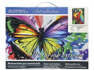 Malowanie po numerach 30x40cm PAPUGI pionowy