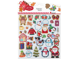 Naklejki 3D papier na filcu zabawki mix 39szt.