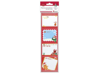 Etykiety samoprzylepne Boże Narodzenie 70x60mm 8 plansz 32szt.