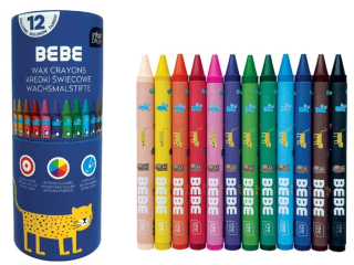 Kredki świecowe 12kol. BEBE Kids
