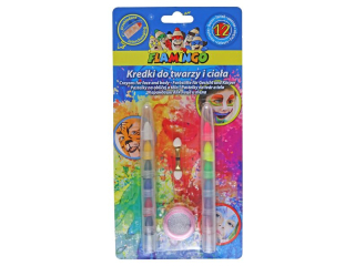 Kredki do twarzy i ciała przekładane 12 kolorów