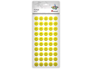 Naklejki wypuke emotki O15mm te 50szt.