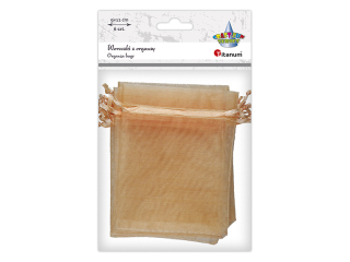 Woreczki z organzy - sakiewki 9x12cm �ososiowe 6szt. wysoko�� do �ci�gacza 9, 5cm
