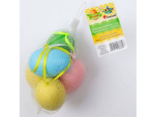 Dekoracje plastikowe zawieszki jajka 40x60mm mix kolor�w 5szt. TITWLK26