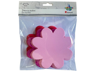 Dekoracje piankowe kwiaty 130mm 3 kolory mix 15szt. kolory: jasnor�owy, ciemnor�owy, czerwony TITWLK26