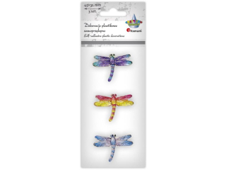 Dekoracje samoprzylepne plastikowe wa�ki 45x31mm 3 kolory: fioletowa, ��ta, niebieska 3szt. TITWLK26