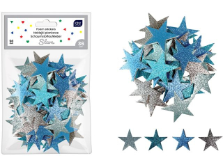 Brokatowe nak.piank.samoprz.36szt STARS