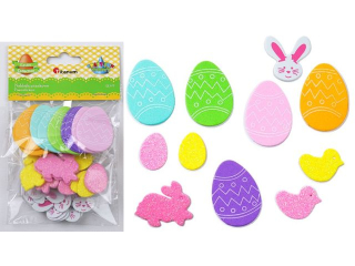 Naklejki piankowe jajka mix kolor�w 55szt. TITWLK26