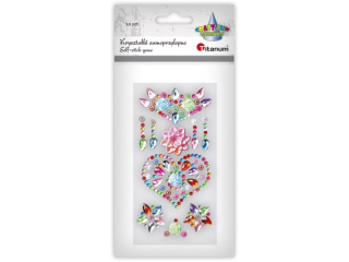 Kryszta�ki samoprzylepne serce, dalia, dekory 10szt. TITWLK26