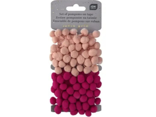 Zestaw pompon�w na ta�.2x1, 5m Satin Gold