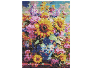 MOZAIKA DIAMENTOWA 30x40 cm, PIONOWA, WZ�R: JESIENNY BUKIET FLAMINGO LINE