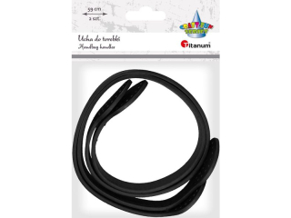 Uszy (pasek) to torebki 1, 6x59cm 2szt. czarne skóropodobne szerokość uchwytu w miejscu doszycia: 3, 2cm