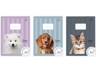 Zeszyt A4 32 kol3= 70g UV Puppy Sign [opakowanie=10szt]