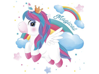 Serwetki POL-MAK Daisy Lunch 33cm 20szt. Magical Unicorn SDOG036201 [opakowanie=24szt]