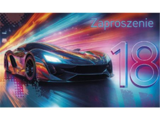 Zaproszenie POL-MAK 10szt. 18-nastka 160x95 z kopert� Z_UR18_61642
