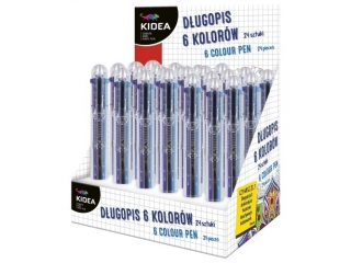 Długopis 6 kolorów KIDEA-D