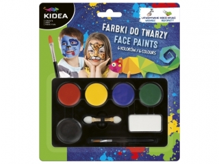 Farby do malowania twarzy KIDEA 3,4g x 6 kolorów