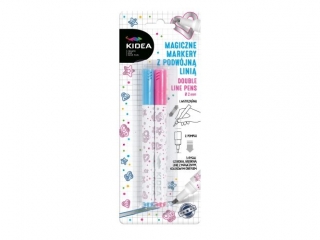 Magiczny marker z podwójną linią KIDEA 2szt.