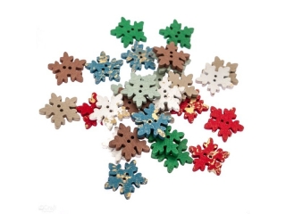 DREWNIANE GUZIKI NIEYNKI 2,5 CM, 28 SZT., MULTIKOLOR, ZOCONE