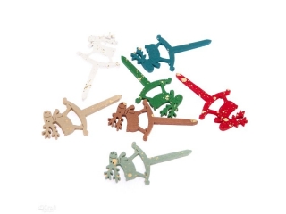 DREWNIANE JELONKI NA PIKU 7, 7 X 4 CM, 7 SZT., MULTIKOLOR, Z�OCONE [opakowanie=5szt] BN-DLP