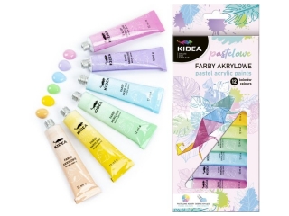FARBY AKRYLOWE PASTELOWE 12 X 12 ML KIDEA SEZON2023