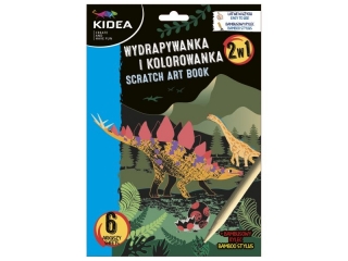 WYDRAPYWANKA I KOLOROWANKA 2W1 (DINOZAURY)