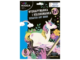 WYDRAPYWANKA I KOLOROWANKA 2W1 (JEDNORO�CE) KIDEA