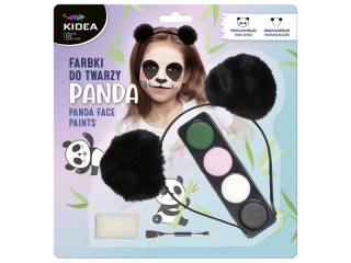 FARBKI DO TWARZY ZESTAW Z OPASK PANDA KIDEA