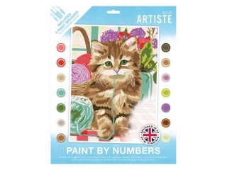 DUŻY ZESTAW DO MALOWANIA PO NUMERACH - ARTISTE - CUTE KITTEN