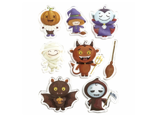 NAKLEJKI �ELOWE - HALLOWEEN 8 SZT [opakowanie=5szt] NZWR-DLP