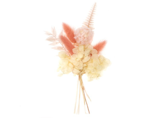 MINI BUKIET SUSZONYCH KWIAT�W, OK.20 CM "FLUFFY FLAMINGO" NZWR-DLP