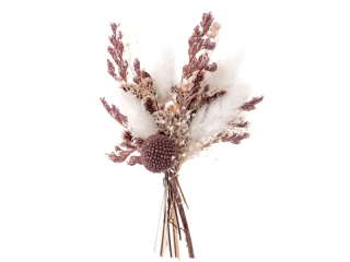 MINI BUKIET SUSZONYCH KWIAT�W, OK.20 CM, "MISS MAUVE" NZWR-DLP