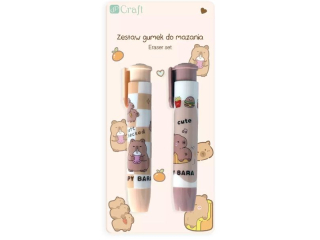 ZESTAW WYSUWANYCH GUMEK DO MAZANIA -  KAPIBARA , 2 SZT [opakowanie=3szt]