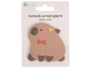 KARTECZKI SAMOPRZYLEPNE  6, 2 X 6 CM, 30 KARTEK - KAPIBARA  - MUSZKA [opakowanie=3szt]