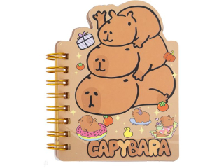NOTESIK NA SPIRALCE  7.9 X 10.5 CM, 50 KARTEK - KAPIBARA - RODZINKA [opakowanie=3szt]