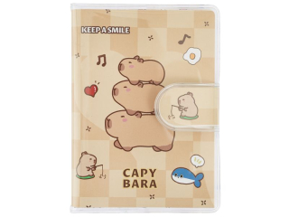 NOTES A7 Z ZAMKNICIEM, 70 KARTEK - KAPIBARA - KRATKA [opakowanie=3szt]