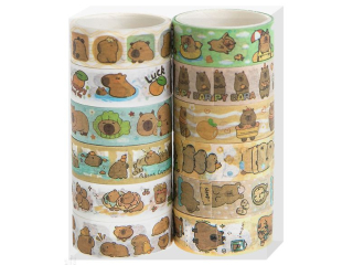 ZESTAW TAM WASHI KAPIBARA 1, 5 CM X 2 M, 12 SZT [opakowanie=3szt]