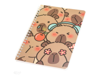 NOTES A5 NA SPIRAL - KAPIBARA [opakowanie=3szt]
