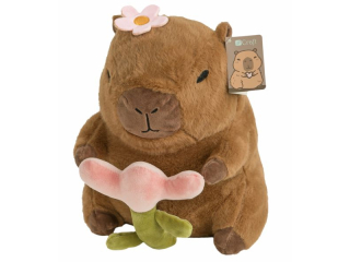 PLUSZOWA KAPIBARA Z KWIATEM 27 CM