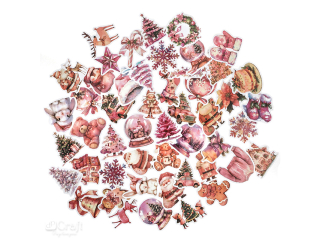 NAKLEJKI WINYLOWE - WITECZNE 4-6 CM, 50 SZT. - MODERN PINK [opakowanie=6szt]