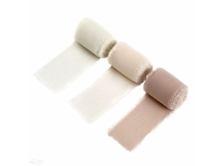 TASIEMKI SZYFONOWE CREAM BEIGE 4 CM X 5 M, 3 SZT. [opakowanie=3szt]