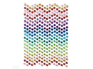 KRYSZTAKI SAMOPRZYLEPNE 6 MM, 337 SZT. RAINBOW DUST [opakowanie=6szt]