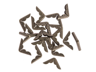 METALOWE NARO�NIKI 20 X 20 X 5, 20 SZT - BRONZE [opakowanie=6szt]