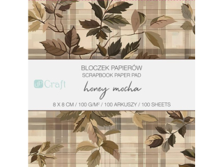 BLOCZEK PAPIER�W 8 X 8 CM, 100 KARTEK - ROSE MIST [opakowanie=6szt]