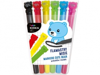 FLAMASTRY MISIE 6 KOLORW KIDEA