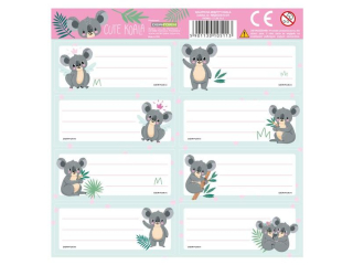 NALEPKI NA ZESZYTY KOALA 10 [opakowanie=25szt]