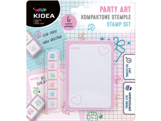 KOMPAKTOWE STEMPLE PARTY ART SET 6 KOLORW KIDEA