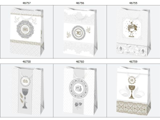 Torebka ozdobna POL-MAK 10szt. Komunia T5B_KOM_16 230x320x110 BROKAT