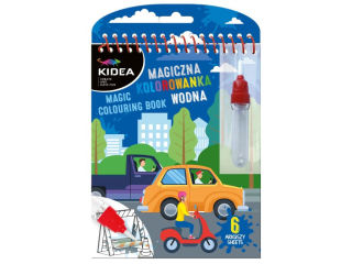 MAGICZNA WIELORAZOWA KOLOROWANKA WODNA O KIDEA (POJAZDY)
