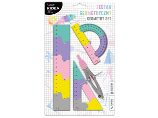 ZESTAW GEOMETRYCZNY B PUZZLE 20 CM 4 ELEMENTY KIDEA